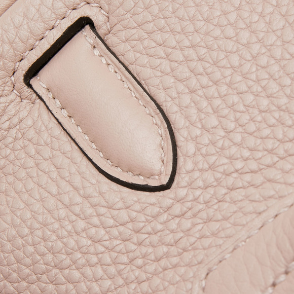 HERMES Glycine Taurillon Clemence Leather Gold Finish Birkin 30 Bag - Picture 7 of 8